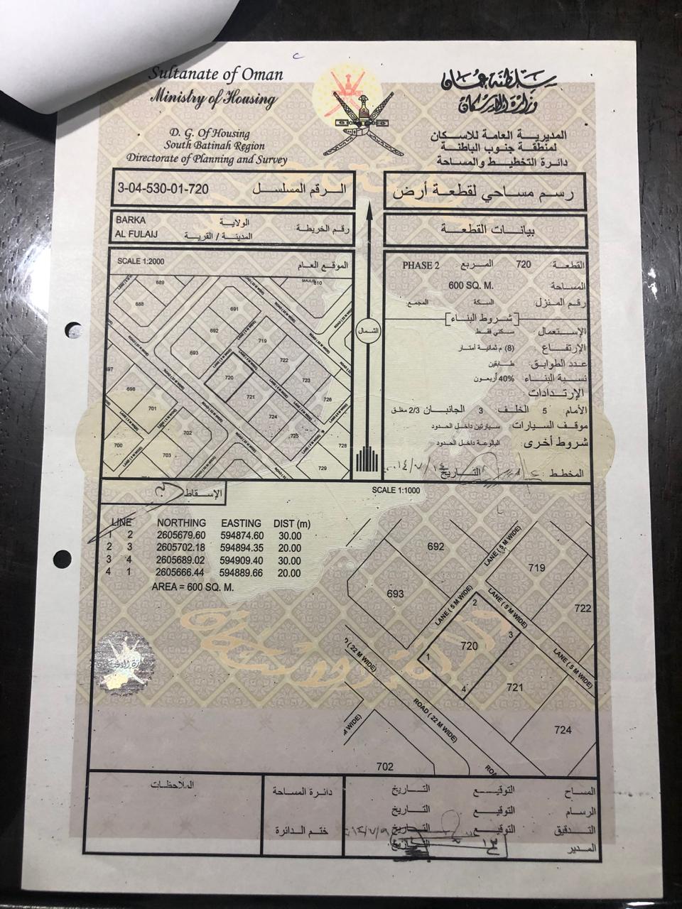 أرض سكنية للبيع في بركاء - الفليج
